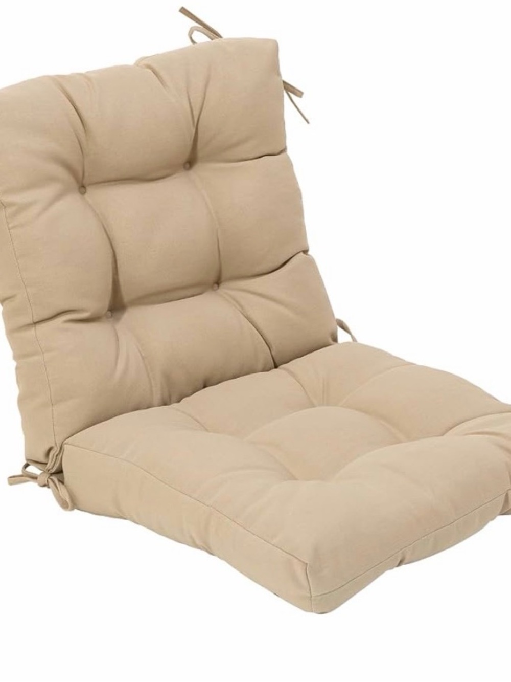 Qilloway Tufted Plush Chair Cushon With Ties